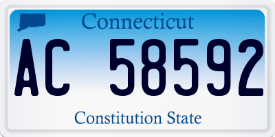 CT license plate AC58592