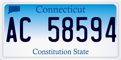 CT license plate AC58594