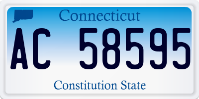 CT license plate AC58595