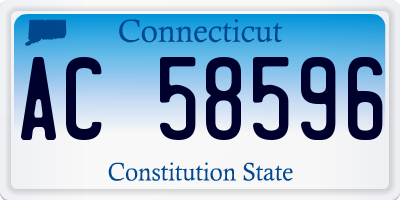 CT license plate AC58596