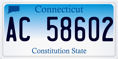 CT license plate AC58602