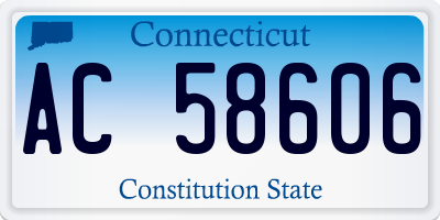 CT license plate AC58606