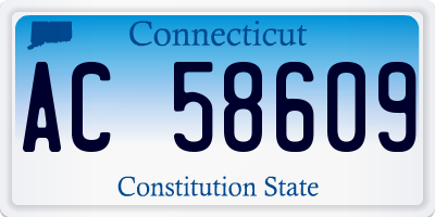 CT license plate AC58609