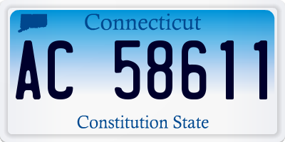 CT license plate AC58611