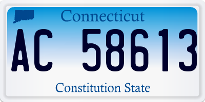 CT license plate AC58613