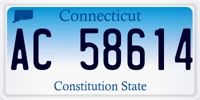 CT license plate AC58614