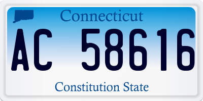 CT license plate AC58616