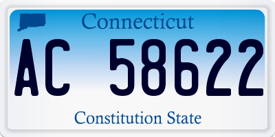 CT license plate AC58622