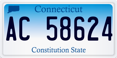 CT license plate AC58624