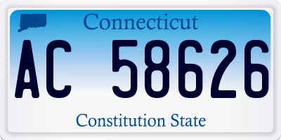 CT license plate AC58626