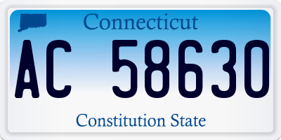 CT license plate AC58630