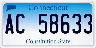 CT license plate AC58633