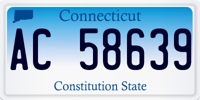 CT license plate AC58639