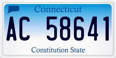 CT license plate AC58641