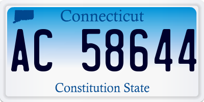 CT license plate AC58644