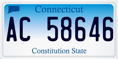 CT license plate AC58646