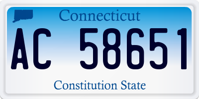 CT license plate AC58651