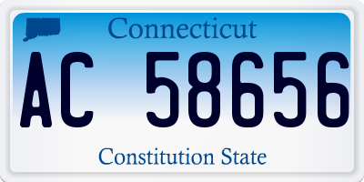 CT license plate AC58656
