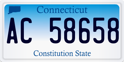 CT license plate AC58658