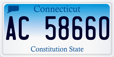 CT license plate AC58660