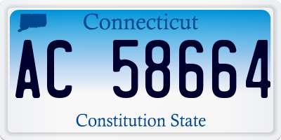 CT license plate AC58664