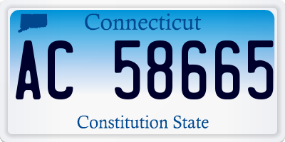 CT license plate AC58665