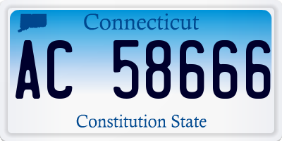 CT license plate AC58666