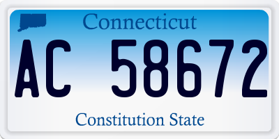 CT license plate AC58672