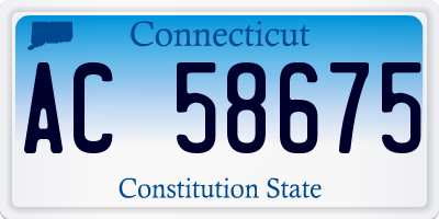 CT license plate AC58675