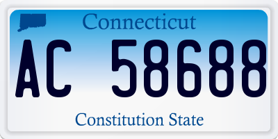 CT license plate AC58688
