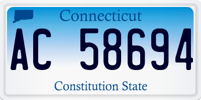 CT license plate AC58694