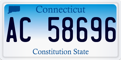 CT license plate AC58696