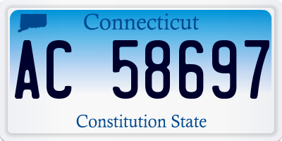 CT license plate AC58697