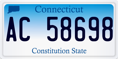 CT license plate AC58698