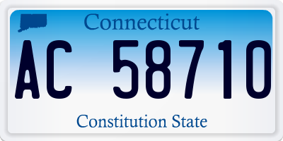 CT license plate AC58710