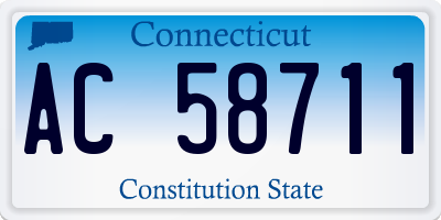 CT license plate AC58711