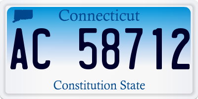 CT license plate AC58712