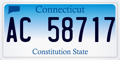 CT license plate AC58717