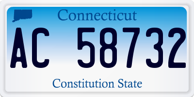 CT license plate AC58732