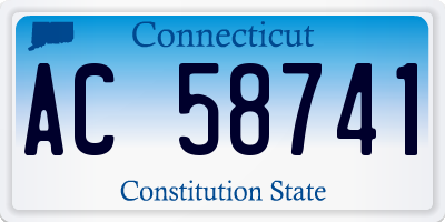 CT license plate AC58741