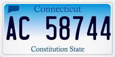 CT license plate AC58744