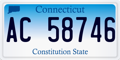 CT license plate AC58746