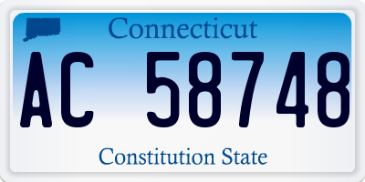 CT license plate AC58748