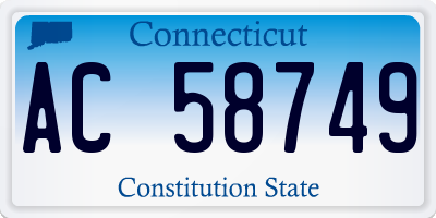 CT license plate AC58749