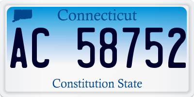 CT license plate AC58752