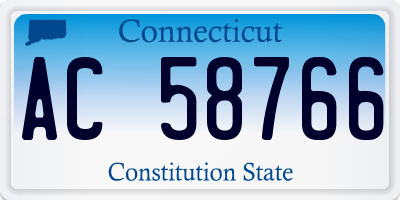 CT license plate AC58766