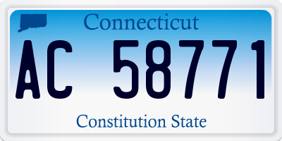 CT license plate AC58771