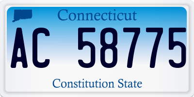 CT license plate AC58775