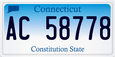 CT license plate AC58778