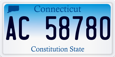 CT license plate AC58780